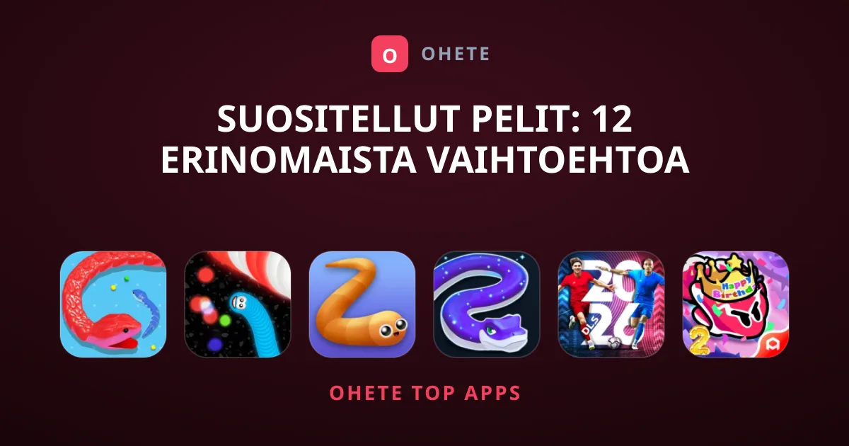 Suositellut Pelit: 12 Erinomaista Vaihtoehtoa Laitteellesi